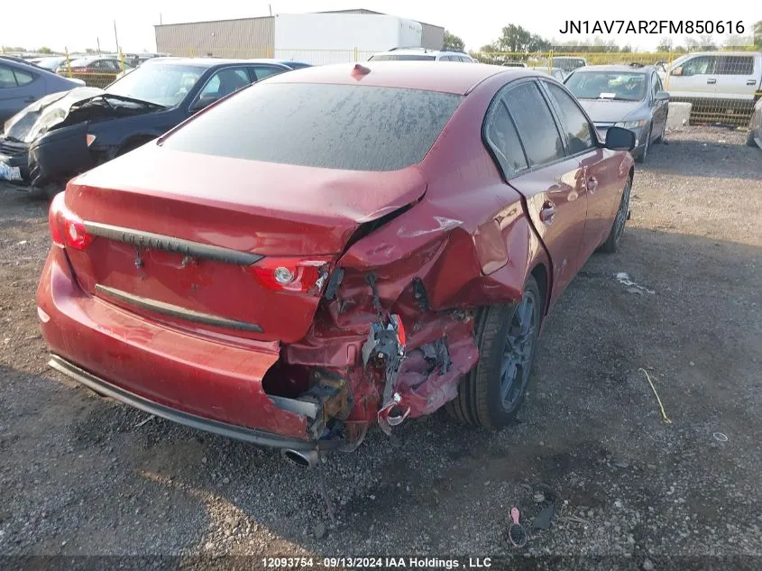 JN1AV7AR2FM850616 2015 Infiniti Q50