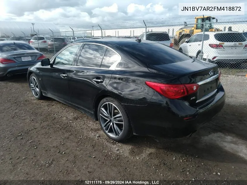 JN1BV7AR2FM418872 2015 Infiniti Q50 Premium/Sport