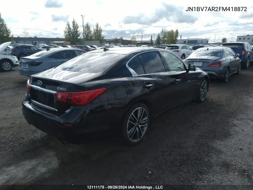 JN1BV7AR2FM418872 2015 Infiniti Q50 Premium/Sport