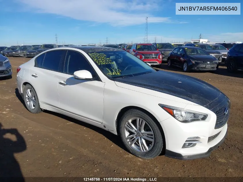 2015 Infiniti Q50 VIN: JN1BV7AR5FM406540 Lot: 12145758