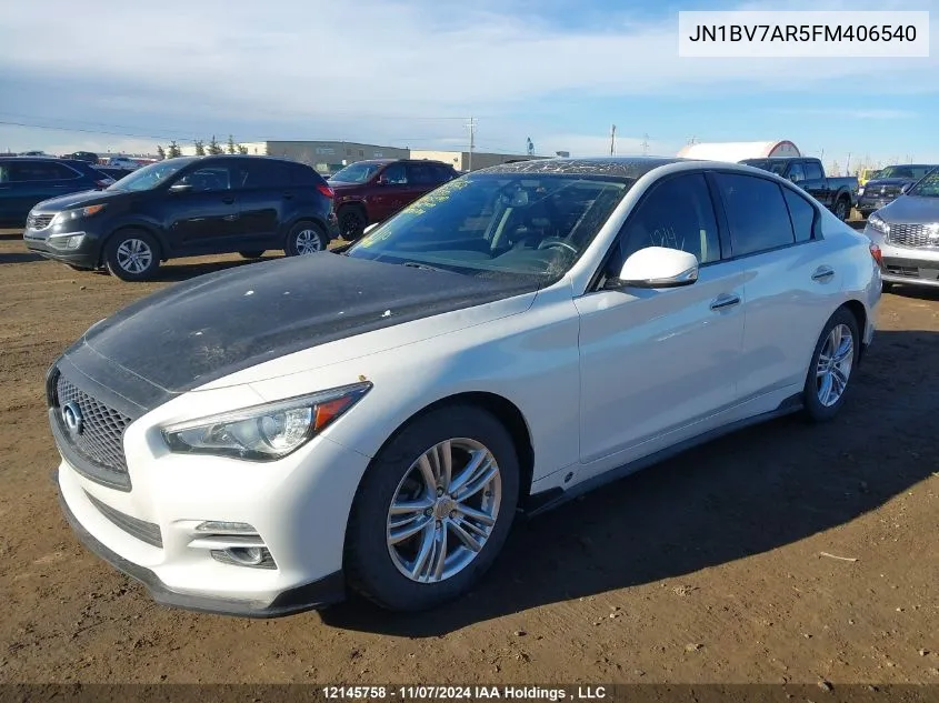 2015 Infiniti Q50 VIN: JN1BV7AR5FM406540 Lot: 12145758