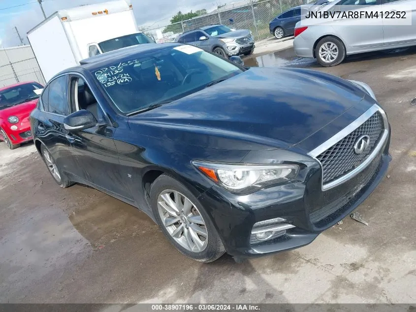 2015 Infiniti Q50 VIN: JN1BV7AR8FM412252 Lot: 38907196