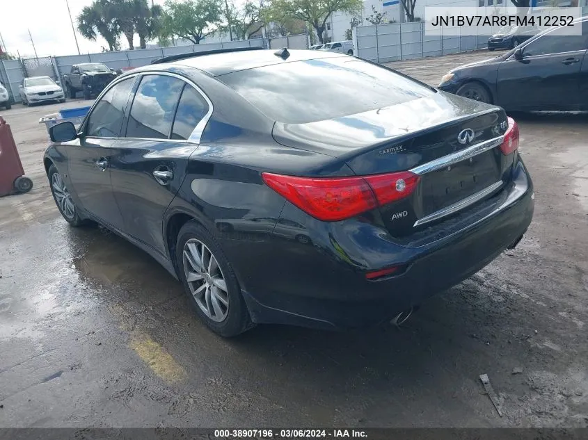 JN1BV7AR8FM412252 2015 Infiniti Q50