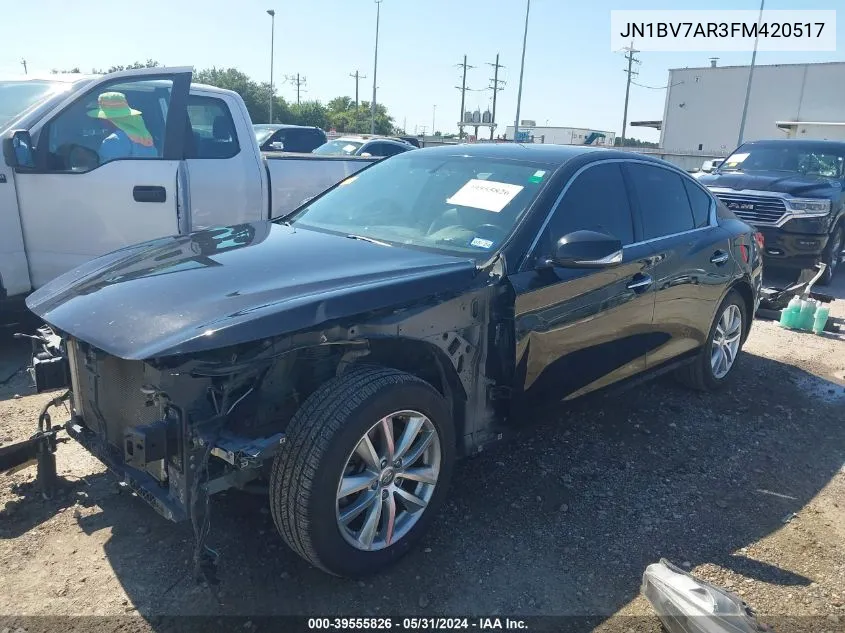 JN1BV7AR3FM420517 2015 Infiniti Q50