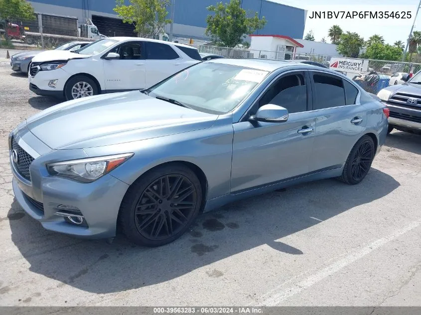 2015 Infiniti Q50 Premium VIN: JN1BV7AP6FM354625 Lot: 39563283