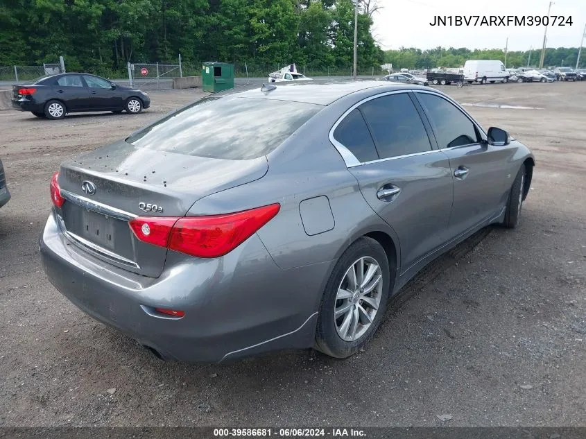 2015 Infiniti Q50 VIN: JN1BV7ARXFM390724 Lot: 39586681