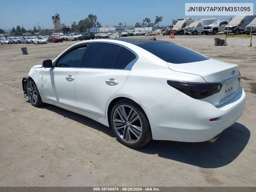 JN1BV7APXFM351095 2015 Infiniti Q50 Sport