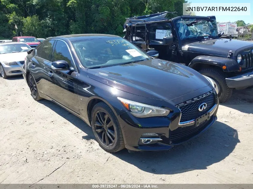 2015 Infiniti Q50 Premium VIN: JN1BV7AR1FM422640 Lot: 39725247