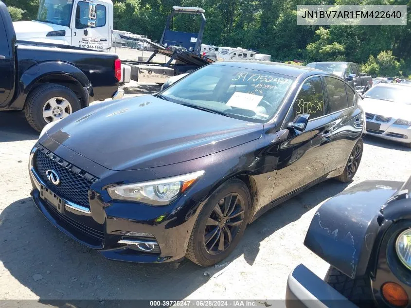 2015 Infiniti Q50 Premium VIN: JN1BV7AR1FM422640 Lot: 39725247