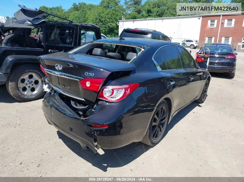 2015 Infiniti Q50 Premium VIN: JN1BV7AR1FM422640 Lot: 39725247