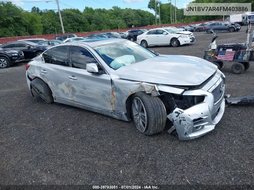 2015 Infiniti Q50 Premium VIN: JN1BV7AR4FM403886 Lot: 39783051