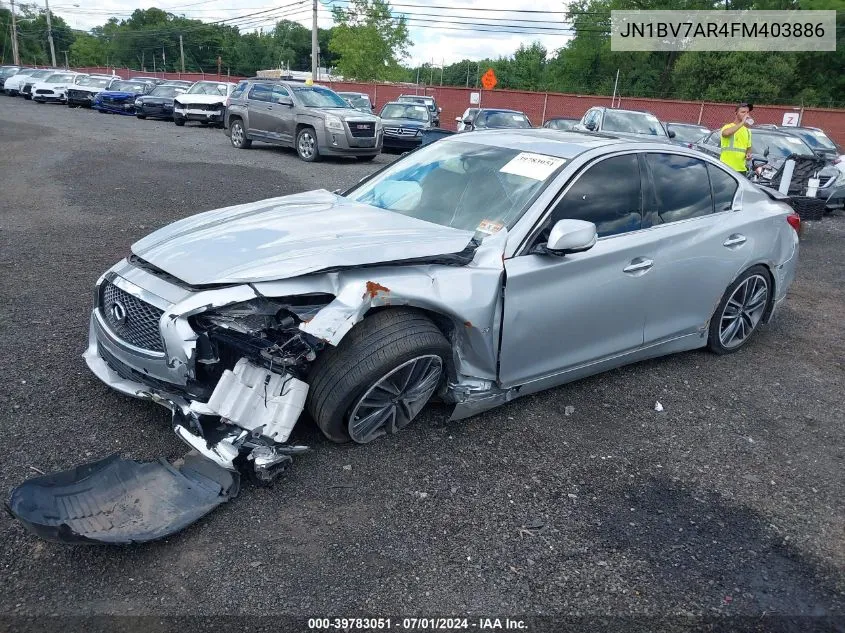 2015 Infiniti Q50 Premium VIN: JN1BV7AR4FM403886 Lot: 39783051