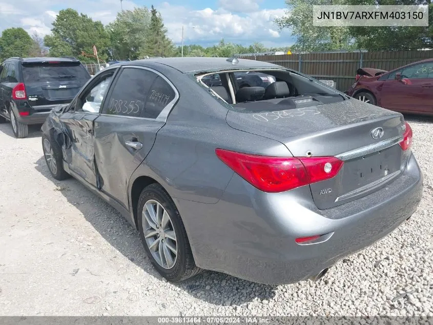 JN1BV7ARXFM403150 2015 Infiniti Q50 Premium