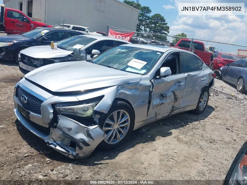 2015 Infiniti Q50 Premium VIN: JN1BV7AP4FM358902 Lot: 39829520