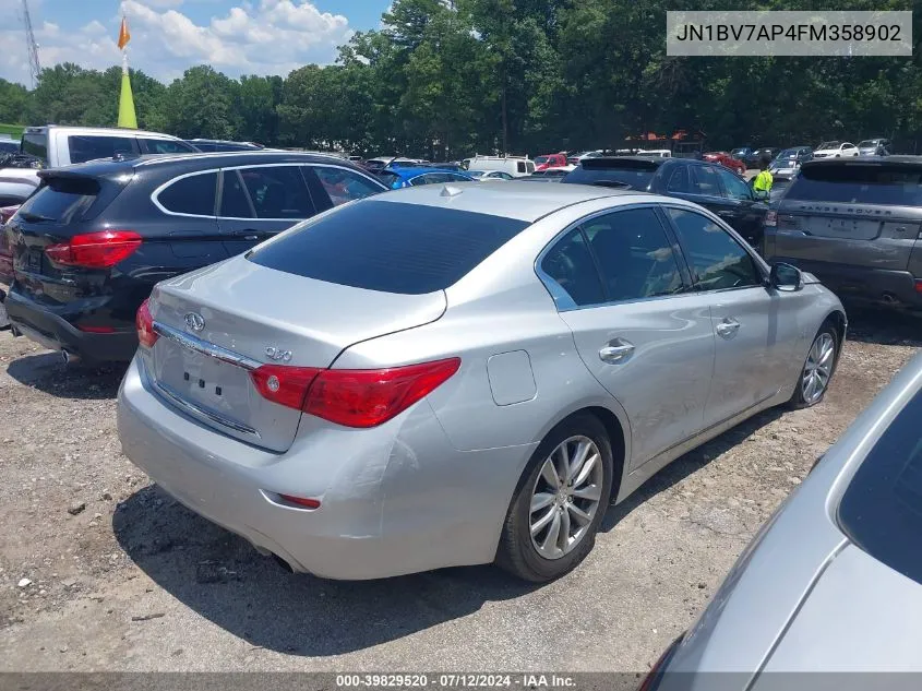 2015 Infiniti Q50 Premium VIN: JN1BV7AP4FM358902 Lot: 39829520