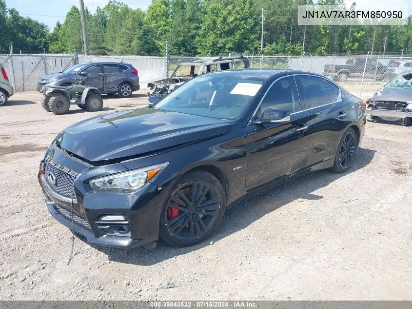 2015 Infiniti Q50 Hybrid Sport VIN: JN1AV7AR3FM850950 Lot: 39843532