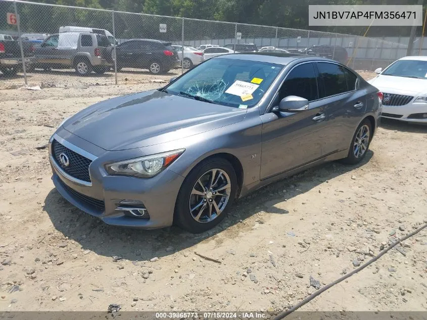 2015 Infiniti Q50 VIN: JN1BV7AP4FM356471 Lot: 39865773