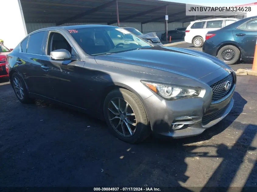 2015 Infiniti Q50 Premium VIN: JN1BV7AP0FM334628 Lot: 39884937