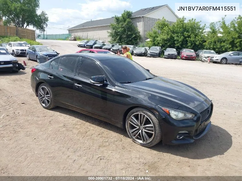 JN1BV7AR0FM415551 2015 Infiniti Q50 Premium/Sport