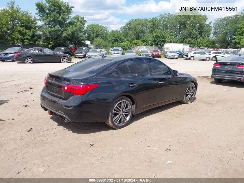 2015 Infiniti Q50 Premium/Sport VIN: JN1BV7AR0FM415551 Lot: 39901732