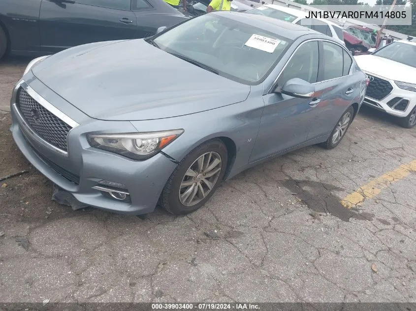 2015 Infiniti Q50 Premium VIN: JN1BV7AR0FM414805 Lot: 39903400