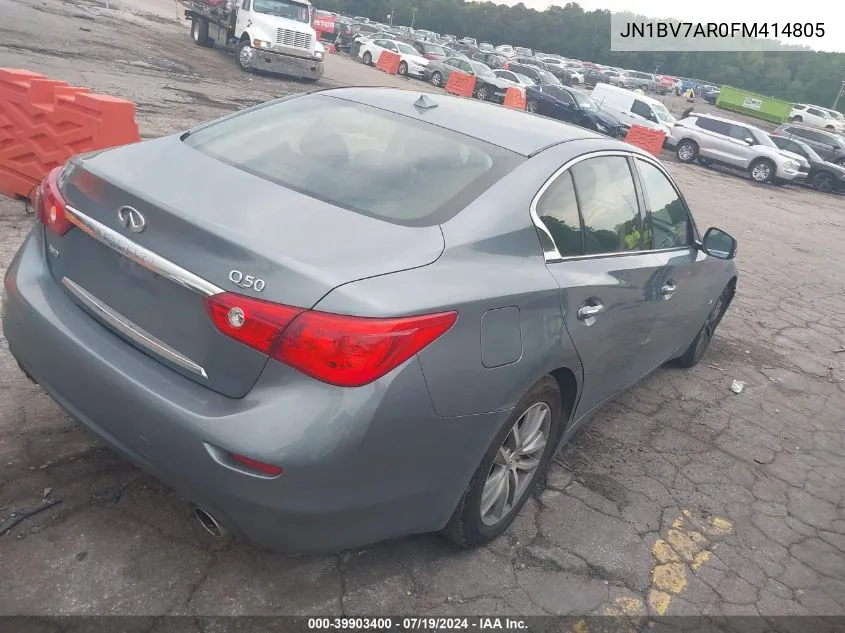 2015 Infiniti Q50 Premium VIN: JN1BV7AR0FM414805 Lot: 39903400