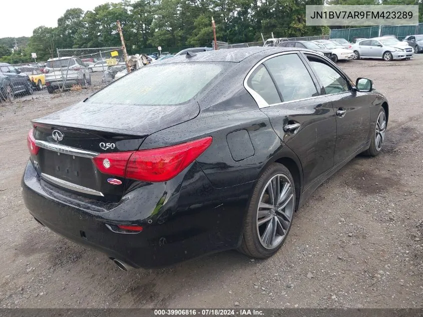 2015 Infiniti Q50 Premium/Sport VIN: JN1BV7AR9FM423289 Lot: 39906816