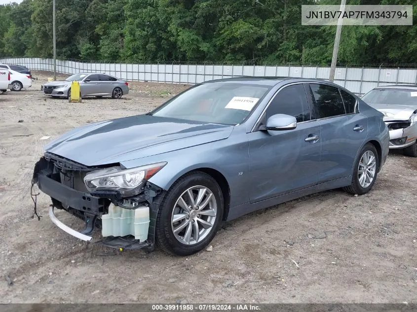 2015 Infiniti Q50 Premium VIN: JN1BV7AP7FM343794 Lot: 39911958