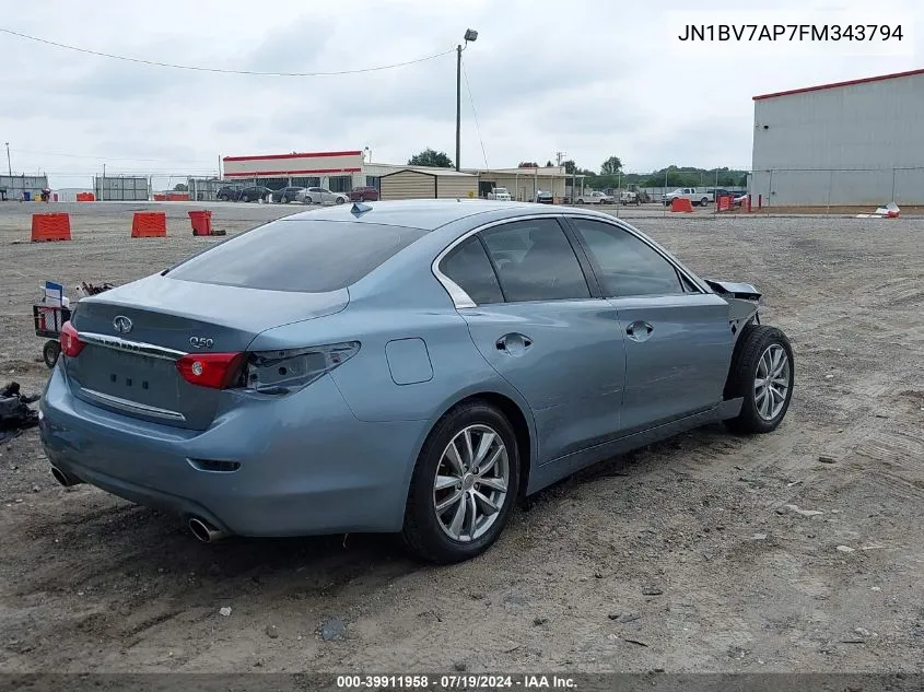 2015 Infiniti Q50 Premium VIN: JN1BV7AP7FM343794 Lot: 39911958