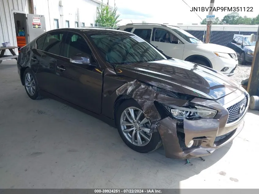 JN1BV7AP9FM351122 2015 Infiniti Q50 Premium