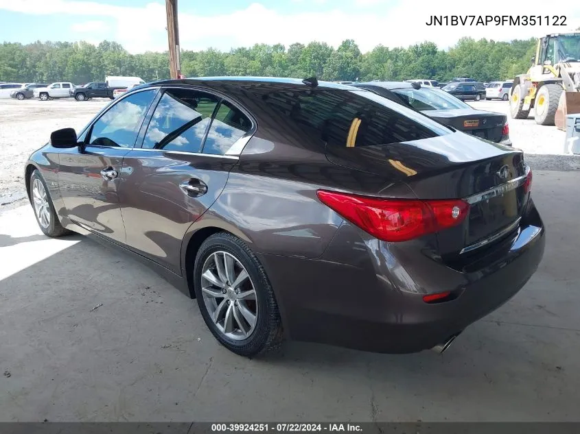 JN1BV7AP9FM351122 2015 Infiniti Q50 Premium