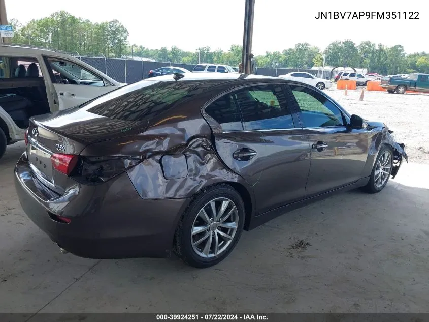 JN1BV7AP9FM351122 2015 Infiniti Q50 Premium