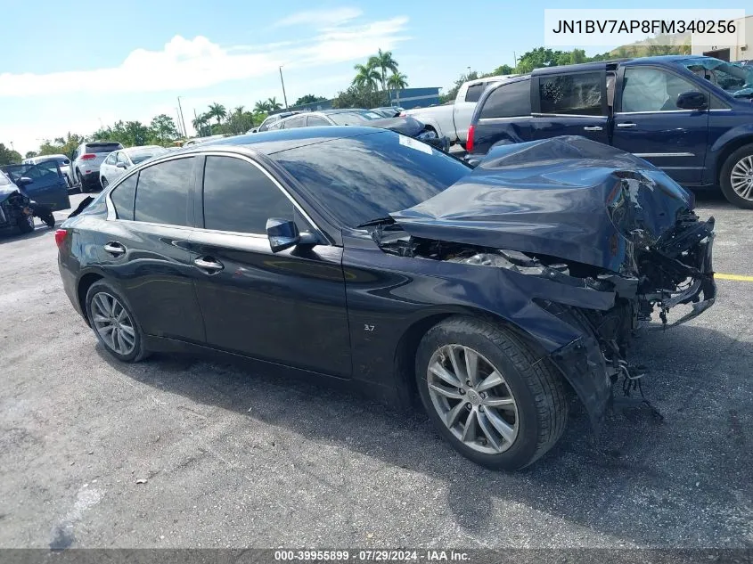 2015 Infiniti Q50 Premium/Sport VIN: JN1BV7AP8FM340256 Lot: 39955899