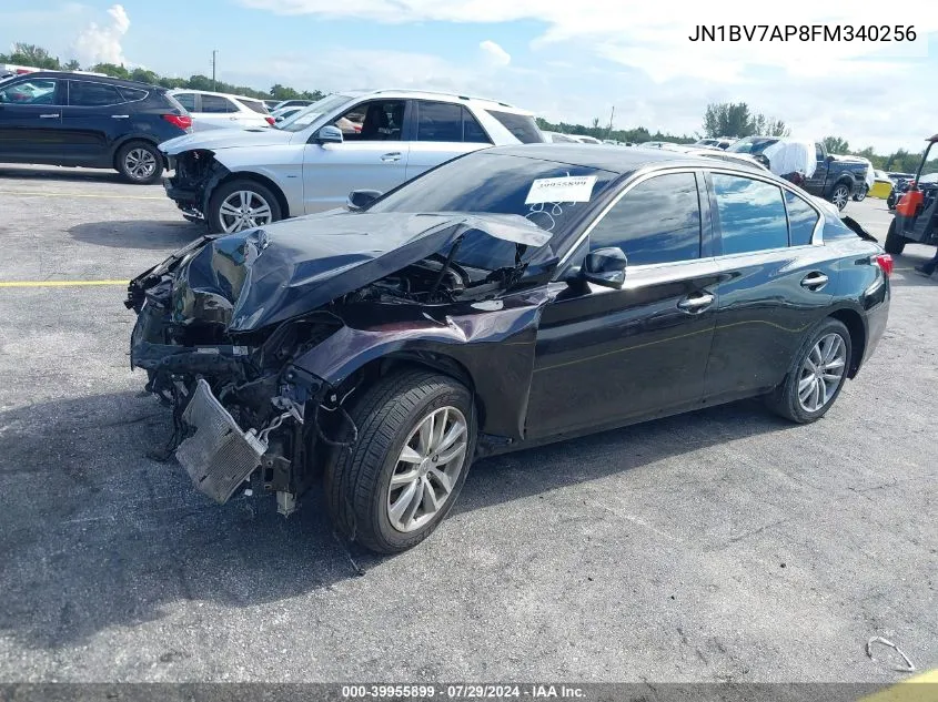 2015 Infiniti Q50 Premium/Sport VIN: JN1BV7AP8FM340256 Lot: 39955899