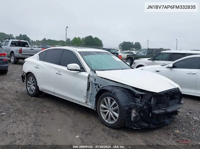 2015 Infiniti Q50 Premium/Sport VIN: JN1BV7AP6FM332835 Lot: 39959182