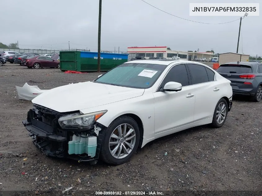 2015 Infiniti Q50 Premium/Sport VIN: JN1BV7AP6FM332835 Lot: 39959182