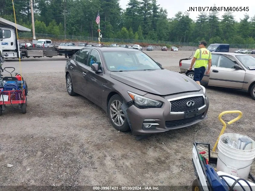 2015 Infiniti Q50 Premium VIN: JN1BV7AR4FM406545 Lot: 39967421