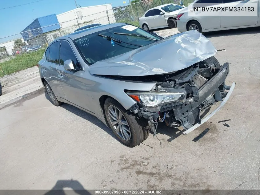 2015 Infiniti Q50 VIN: JN1BV7APXFM334183 Lot: 39987995