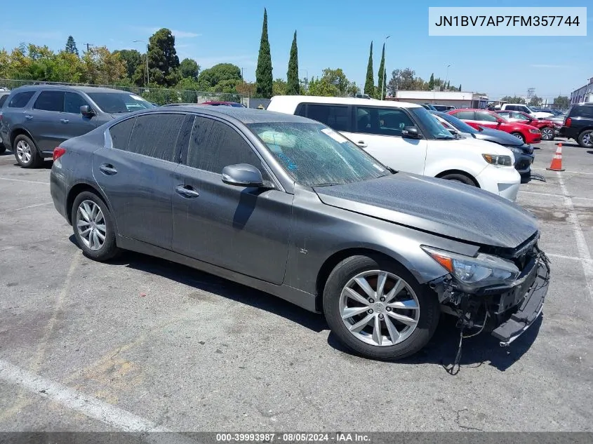 2015 Infiniti Q50 Premium VIN: JN1BV7AP7FM357744 Lot: 39993987