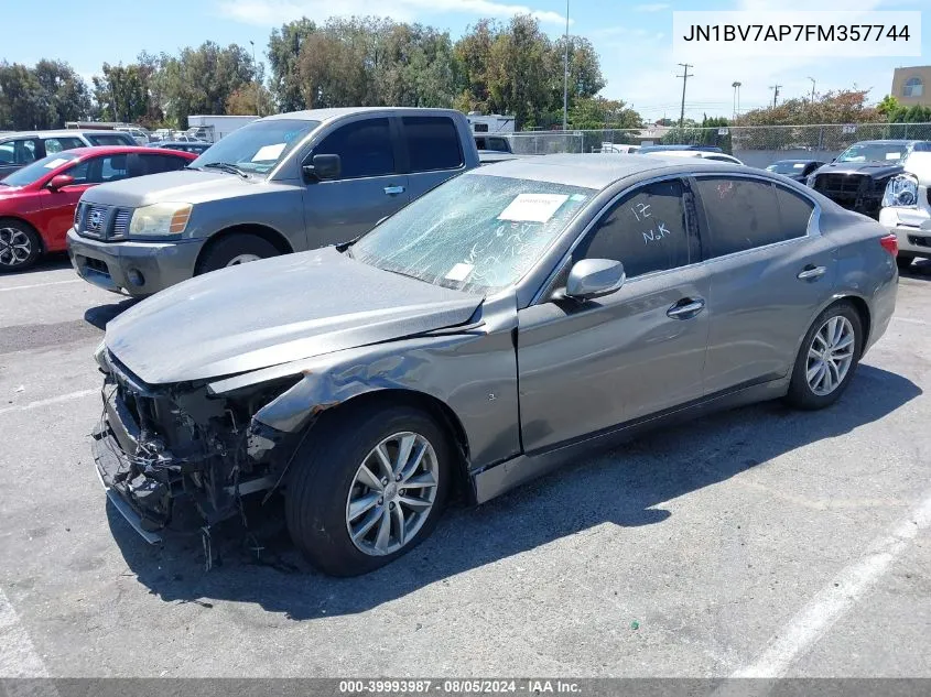 2015 Infiniti Q50 Premium VIN: JN1BV7AP7FM357744 Lot: 39993987