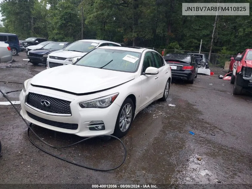 2015 Infiniti Q50 Premium VIN: JN1BV7AR8FM410825 Lot: 40012056