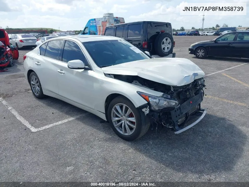 2015 Infiniti Q50 Premium VIN: JN1BV7AP8FM358739 Lot: 40018196