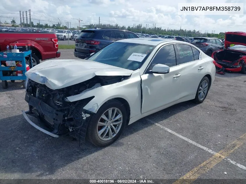 JN1BV7AP8FM358739 2015 Infiniti Q50 Premium