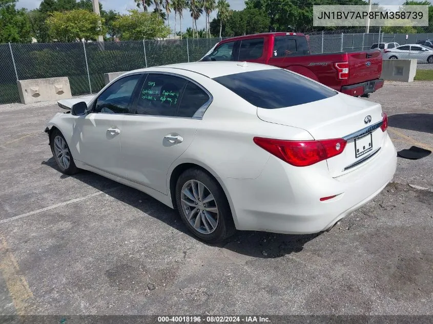 JN1BV7AP8FM358739 2015 Infiniti Q50 Premium