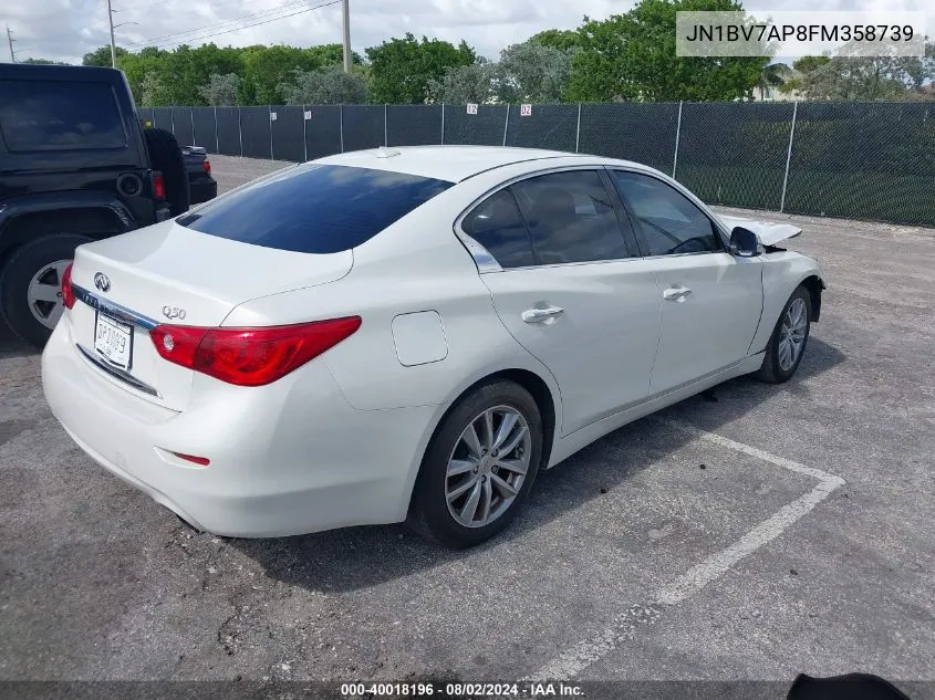 2015 Infiniti Q50 Premium VIN: JN1BV7AP8FM358739 Lot: 40018196