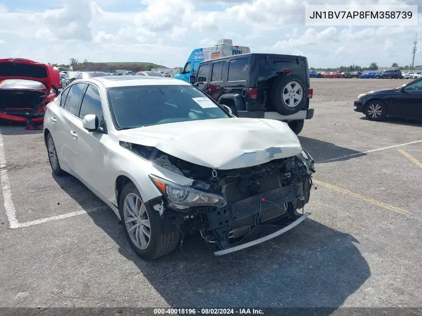 2015 Infiniti Q50 Premium VIN: JN1BV7AP8FM358739 Lot: 40018196