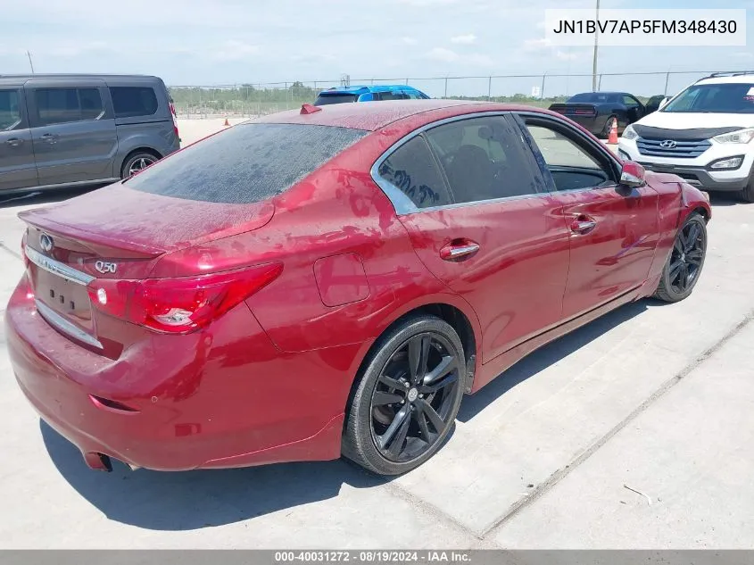 JN1BV7AP5FM348430 2015 Infiniti Q50 Premium/Sport