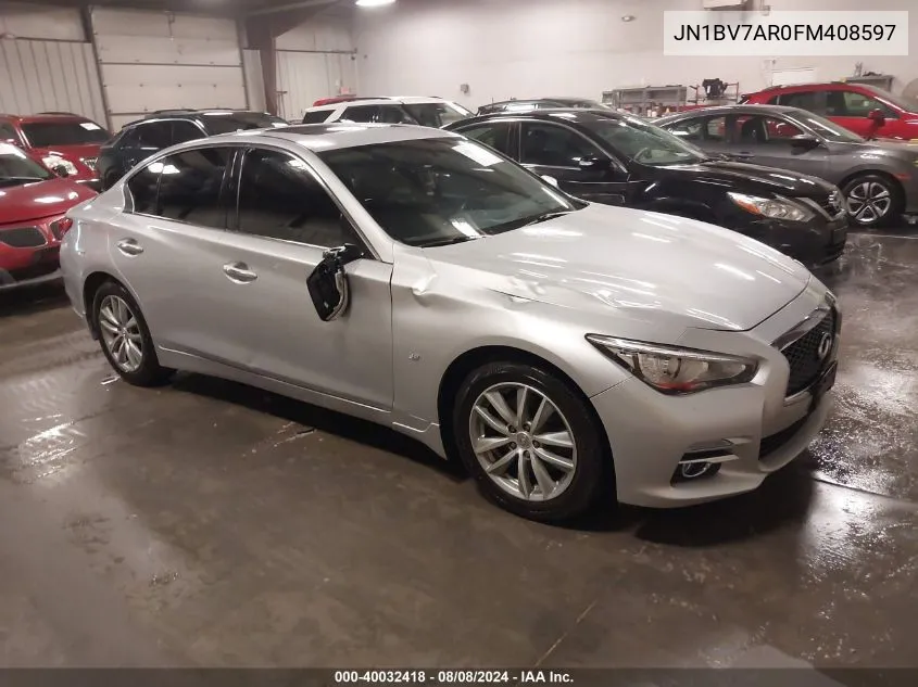 2015 Infiniti Q50 Premium VIN: JN1BV7AR0FM408597 Lot: 40032418