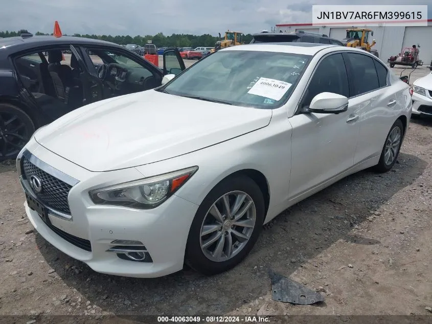 2015 Infiniti Q50 Premium VIN: JN1BV7AR6FM399615 Lot: 40063049