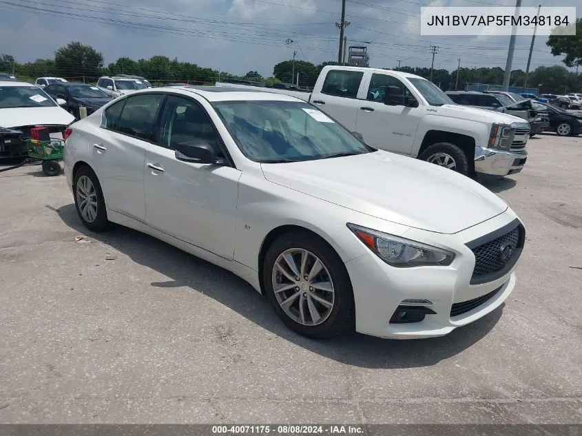 2015 Infiniti Q50 Premium VIN: JN1BV7AP5FM348184 Lot: 40071175